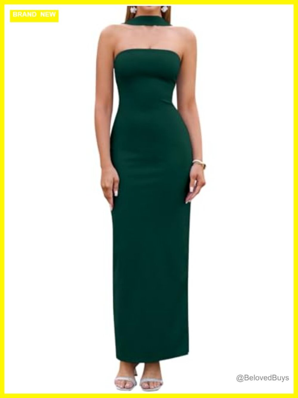 Women's Bodycon Maxi Dress Halter Neck Sleeveless Backless Cocktail Wedding